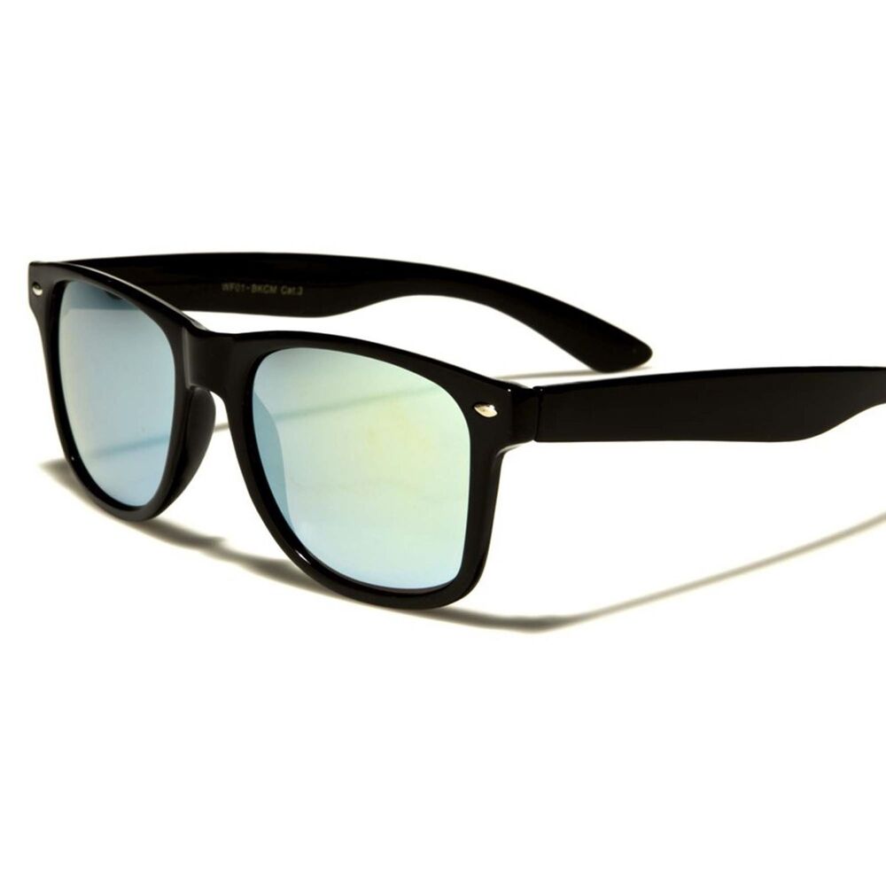 Classic Retro 80s 90s Indie Style Summer Fashion Green Mirrored Lens Sunglasses